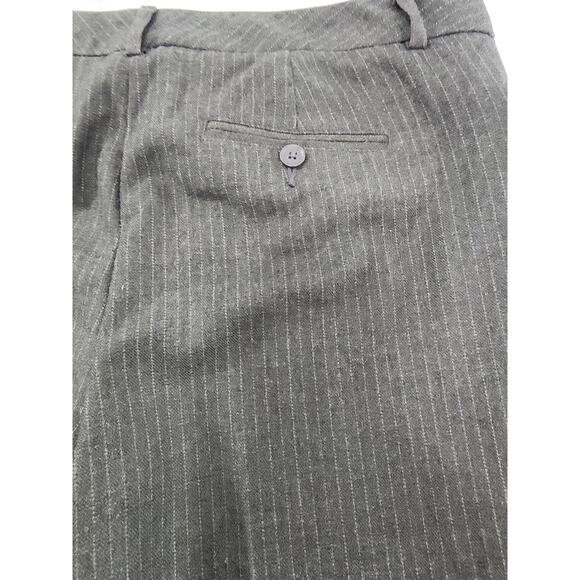 Worthington Modern Fit Striped Mid Rise Flare Leg Trouser Pants Size 10P Gray - Picture 3 of 10